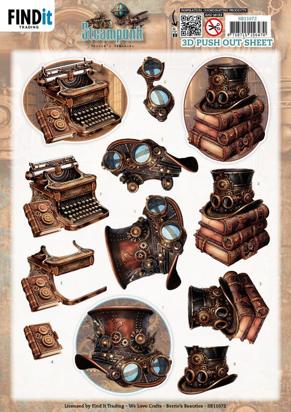 Steampunk Die Cut Decoupage - Objects