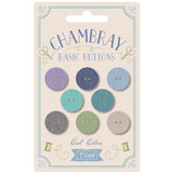 Tilda Chambray Basic fabric covered buttons , 16 mm (8 pieces)