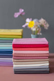 Permanent Solids. Plain cotton by the Fat quarter - 18 colours by Tilda.