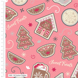 Scandi Sweet Treats Christmas fat quarter 5 pk bundle 45 x 55cm 100% cotton