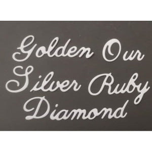 Words Die Set - Golden, Our, Silver, Ruby, Diamond