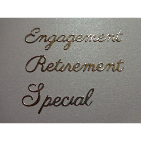 Words Die Set - Engagement, Retirement, Special