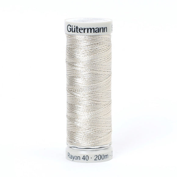 Gutermann Rayon 40 Thread Silver Grey