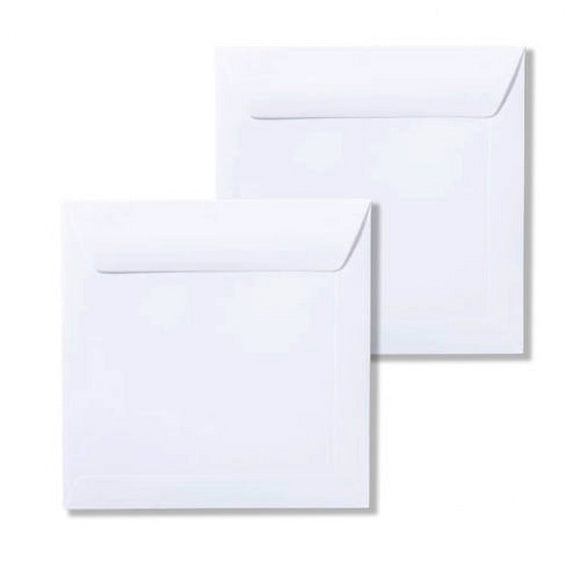 14cm square white envelopes