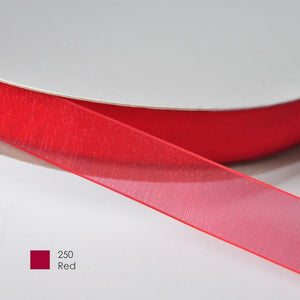 Organza Ribbon 250 Christmas Red