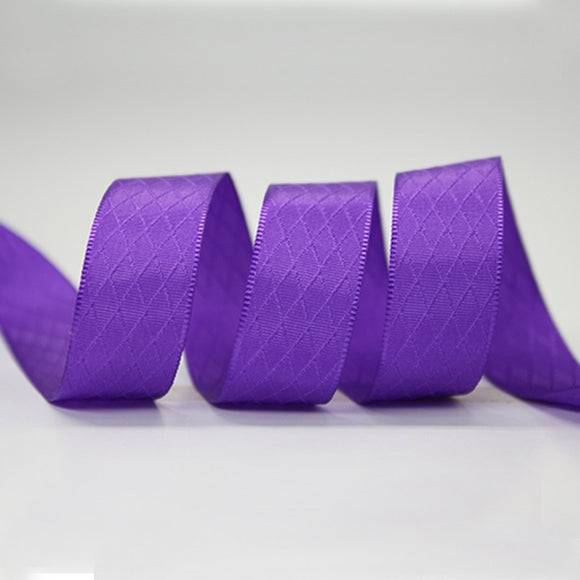 Rhombus Pattern Satin Ribbon 465 Purple