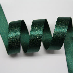 Gold Purl Satin Ribbon 593 Spruce Green