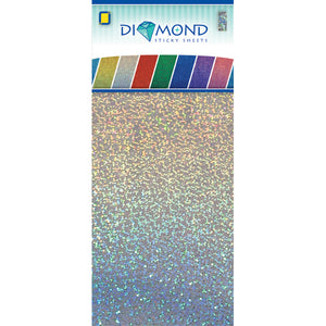 Diamond Effect Smooth Adhesive Sheets Silver