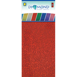 Diamond Effect Smooth Adhesive Sheets Red
