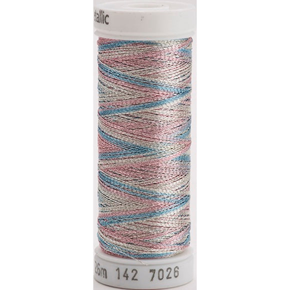 Gutermann Sulky Metallic Thread Silver/Pink/Blue