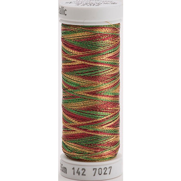 Gutermann Sulky Metallic Thread Green/Red/Gold