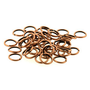 8mm Medium Duty Jump Rings Antique Copper Plate pack of 50