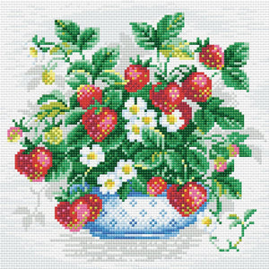 Basket of Strawberries Diamond Painting Mosaic Kit from Riolis