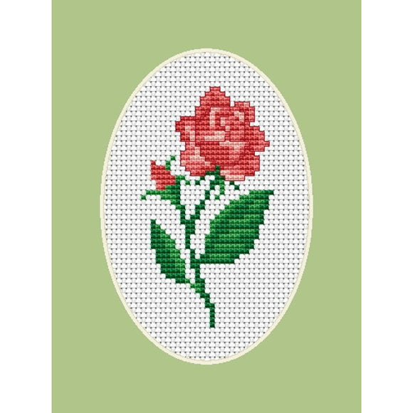Red Rose Mini Counted Cross Stitch Kit
