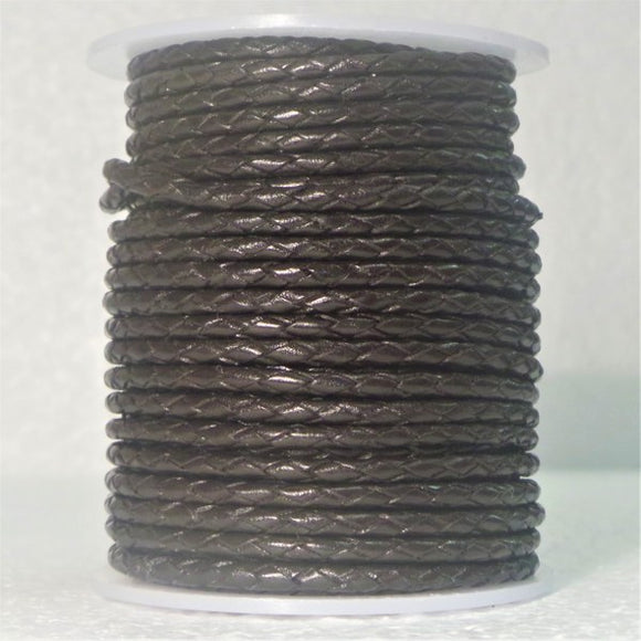 Braided Leather Cord 5mm