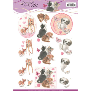 Jeanine's Art - Playful Pets Decoupage Sheet