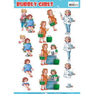 Bubbly Girls - Professions Decoupage Sheet