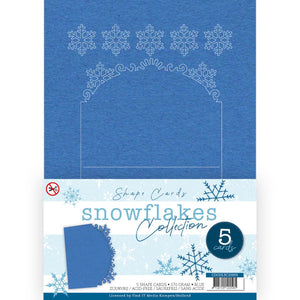 Card Deco Snowflake Shaped Cards - Blue