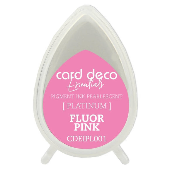 Platinum Pearlescent Ink Pad Flourescent Pink