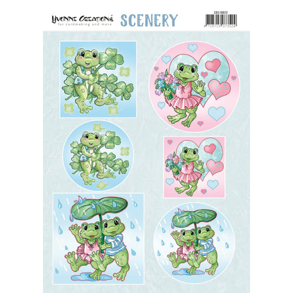 Push Out Scenery - Yvonne Creations - Happy Frogs