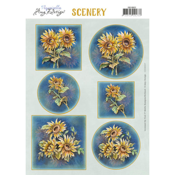 Push Out Scenery - Amy Design - Sunflowers