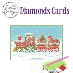 Dotty Design Diamond Cards - Train (A6)