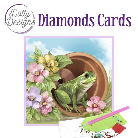 Dotty Design Diamond Cards - Frog (Square)