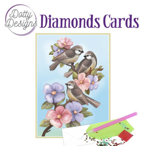 Dotty Design Diamond Cards - Three Birds (A6)