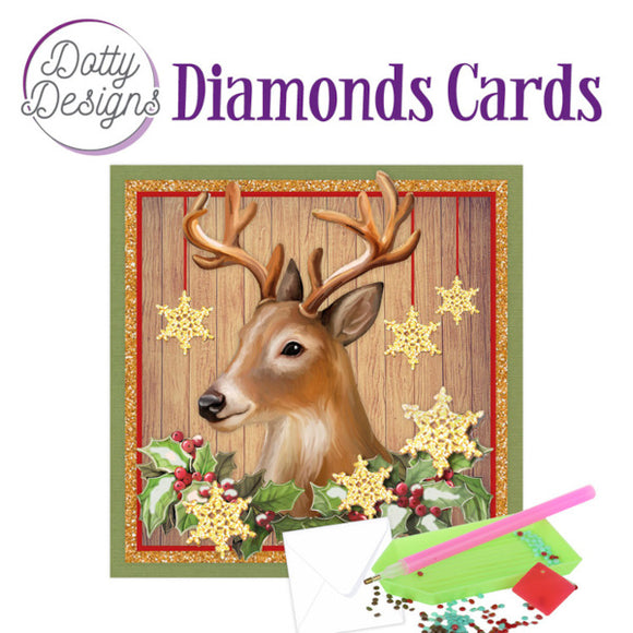 Dotty Design Diamond Cards - Deer (Square)