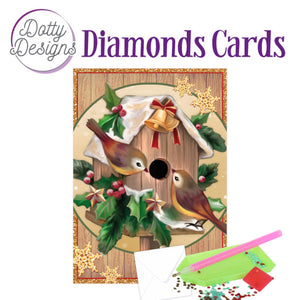 Dotty Design Diamond Cards - Christmas Birdhouse (A6)