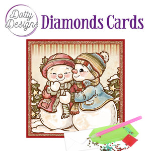 Dotty Design Diamond Cards - Snowmen (Square)