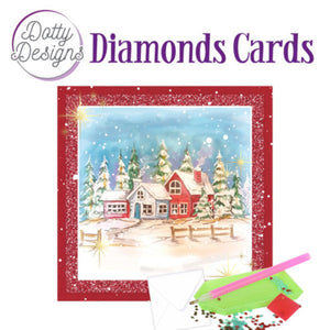 Dotty Design Diamond Cards - Winter Landscape (Square)