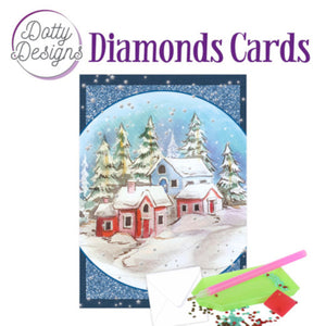 Dotty Design Diamond Cards - Snow Landscape (A6)