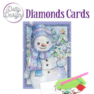 Dotty Design Diamond Cards - Snowman (A6)