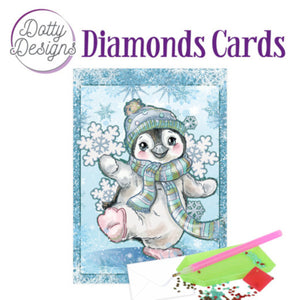 Dotty Design Diamond Cards - Penguin (A6)