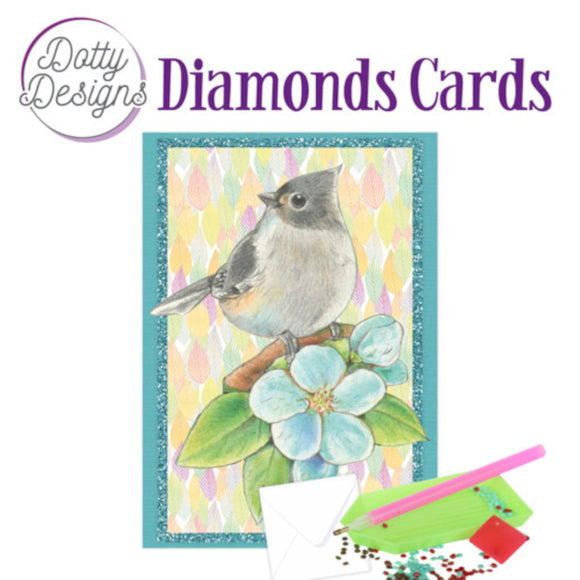 Dotty Design Diamond Cards - Bird on Branch (A6)