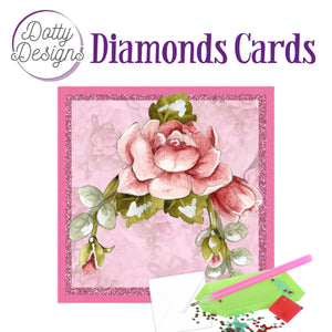 Dotty Design Diamond Cards - Red Roses (Square)