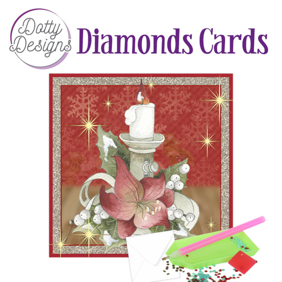 Dotty Design Diamond Cards - Poinsettia (Square)