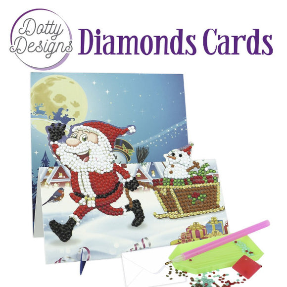 Dotty Design Diamond Easel Card 149 - Hi Santa