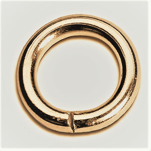 7mm Heavy Duty Jump Rings Gold or Silver Plate