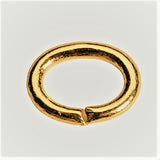 6mm Medium Duty Oval Jump Rings Gold or Silver Plate