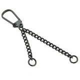 Charm Double Chain Key Chain 20mm Gold, Silver, Black or Nickel Plate