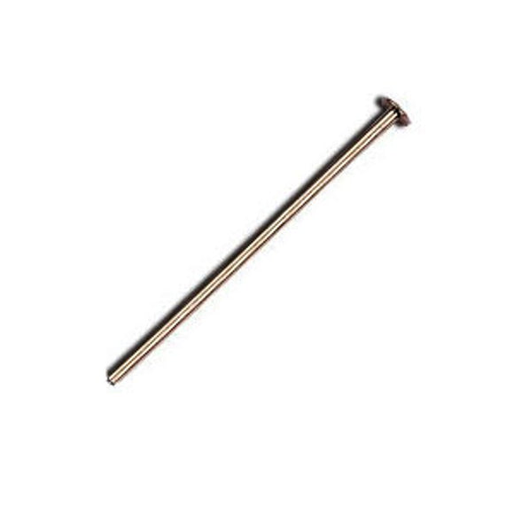 Flat Head Pins 30mm Gold or Silver Plate Pack of 100