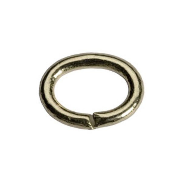 5mm Medium Duty Oval Jump Rings Gold or Silver Plate