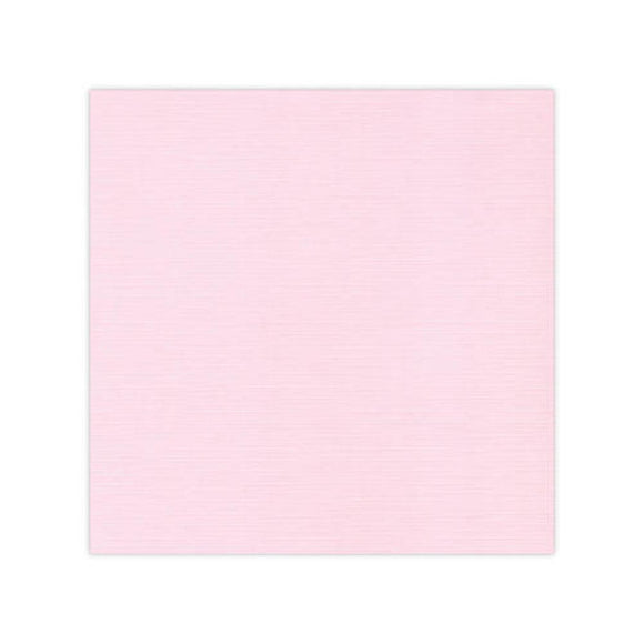 Linen Effect Light Pink Topper Square 12.8 x 12.8cm Pack of 25
