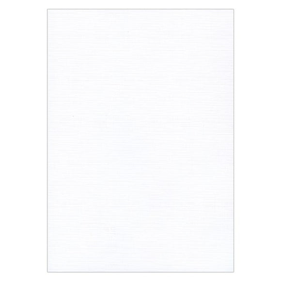 Linen Effect White Topper A6 Pack of 25