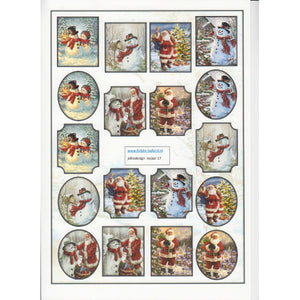 Santa & Snowmen Mini Topper Sheet