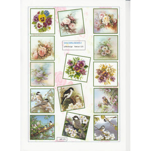 Floral & Bird Mini Topper Sheet