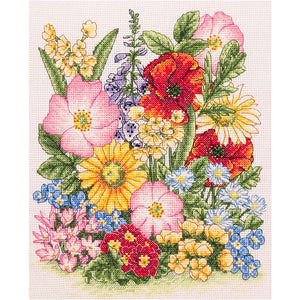 Meadow Flowers Counted Cross Stitch Kit on Aida