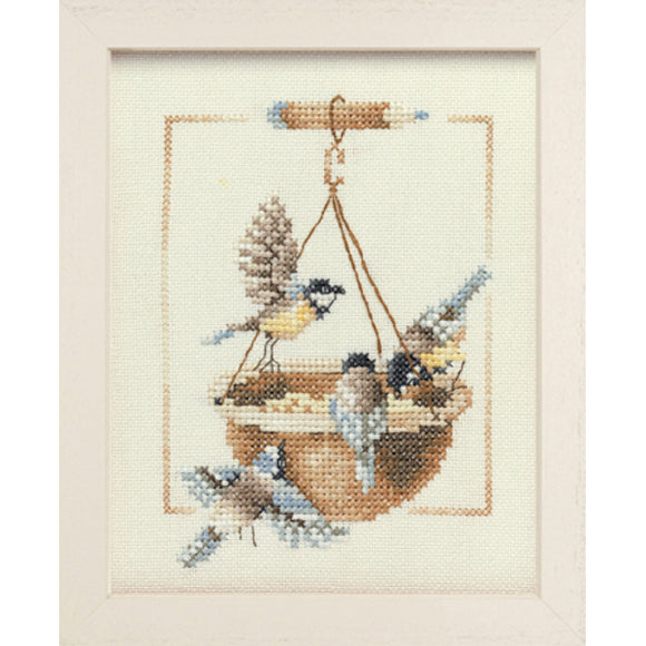 Bird Feeder Counted Cross Stitch Kit on Evenweave